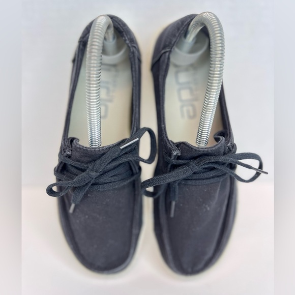 HEY DUDE WOMEN'S WENDY L BLACK Sz 7 WOMEN’S SHOES Comfort Loafers XLNT CLEAN - Picture 10 of 15
